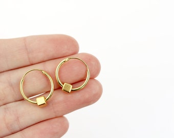 Small gold hoops, tiny gold hoops, hoop earrings, gold hoops, gold earrings, minimalist earrings, minimal earrings