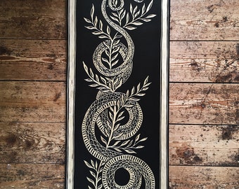 Made to order Snake Woodcut