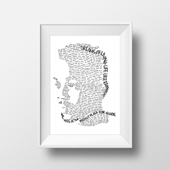 Kendrick Lamar Hand Crafted Micrography Lyrics Poster Print - Main Image