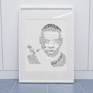 Jay-Z hand crafted micrography lyrics print