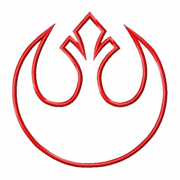 Star Wars Rebel Logo - Embroidery Machine Applique - Instant Download - Monkey Doodle Digitizing