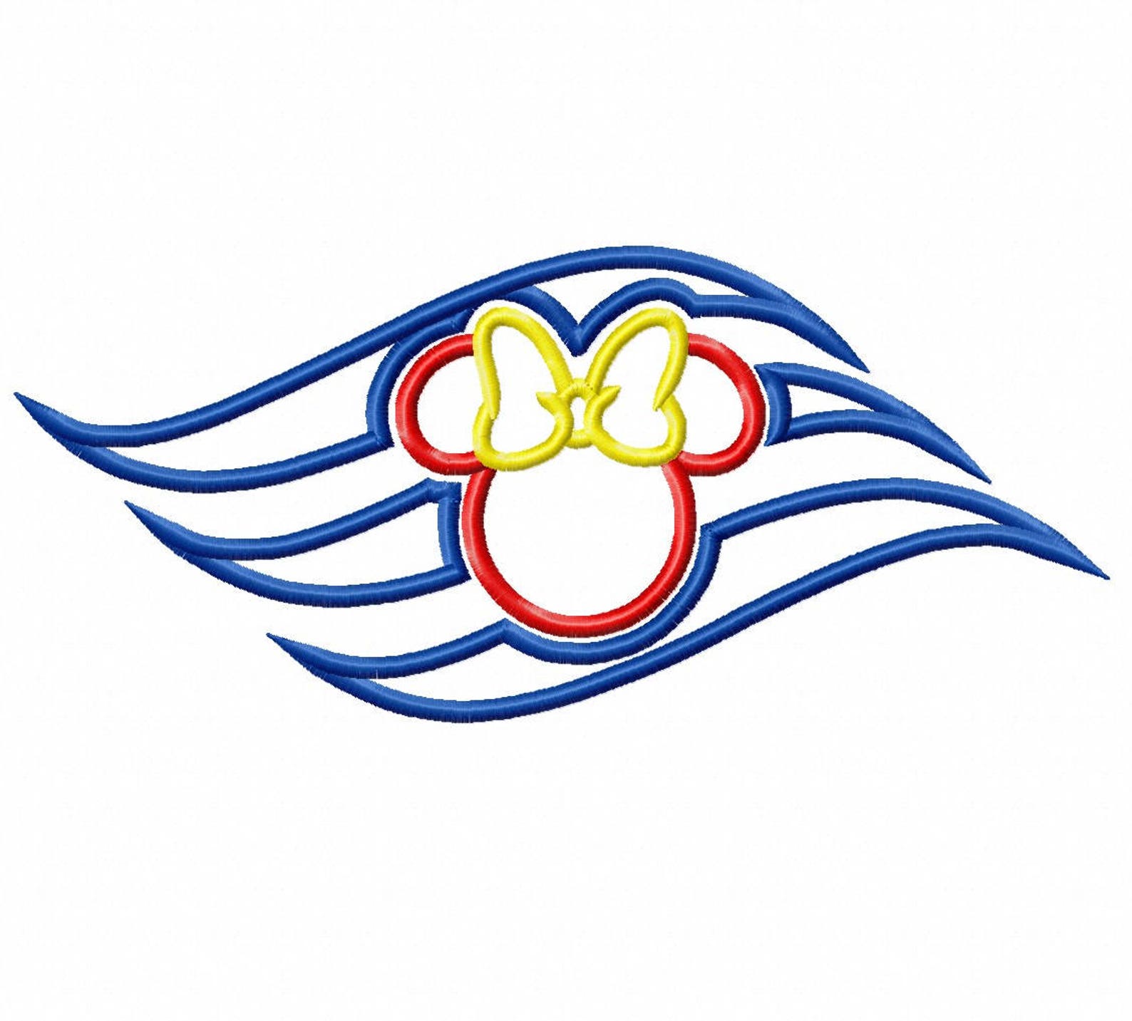 Disney Cruise Line Logo Minnie Embroidery Machine Applique Etsy