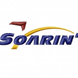 Soarin' Logo - Full Embroidery Logo - Instant Download - Monkey Doodle Digitizing