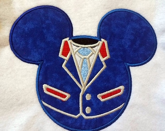 Mickey Soarin Cast Member -  Embroidery Machine Applique - Instant Download - Monkey Doodle Digitizing