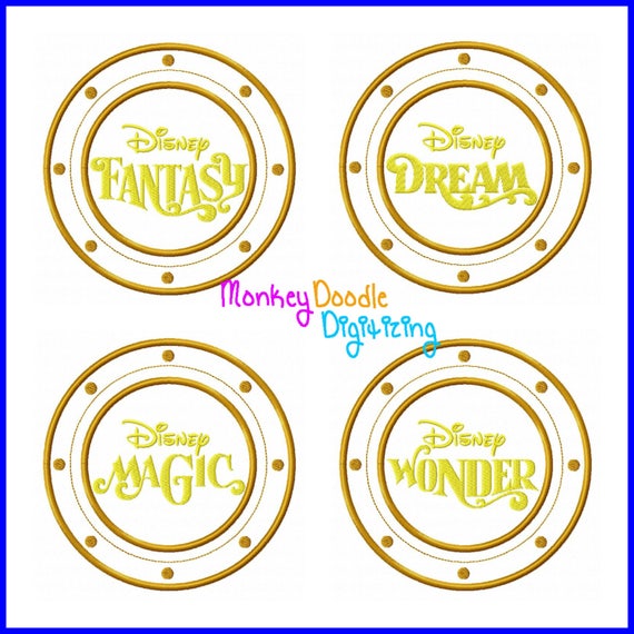 5 Pack Disney Cruise Porthole Pack Embroidery Machine - Etsy