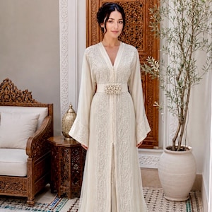 kaftan style evening dresses Elegant Dark Green emerald evening dress with Crystal Beading and Rhinestone Satin