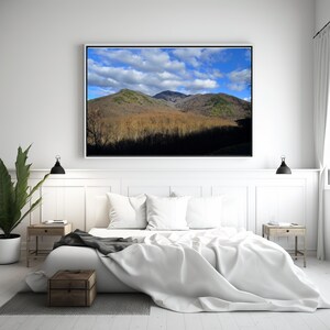 Mountain range in The Great Smoky Mountains photography, Fall nature, Gatlinburg, TN, beautiful skies, landscape mountain range, Tennesse