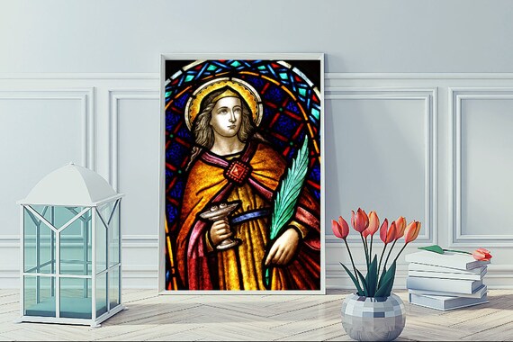 St. Louis Cathedral Stained Glass Window Print, New Orleans