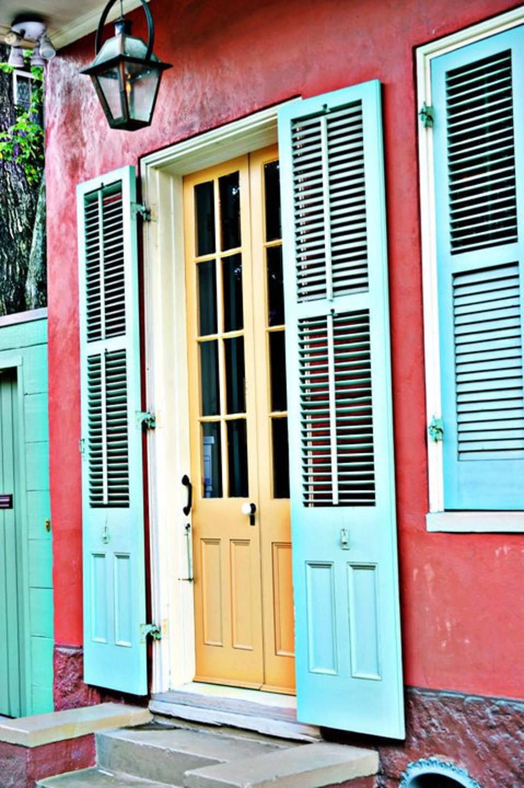 French Quarter Doors, New Orleans Jazz Fest Art, 2019, NOLA Photos, Vintage Decor, Prints, Funky