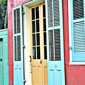 French Quarter Doors, New Orleans Jazz Fest Art, 2019, NOLA Photos, Vintage Decor, Prints, Funky Art, eclectic art, big easy, yellow door,