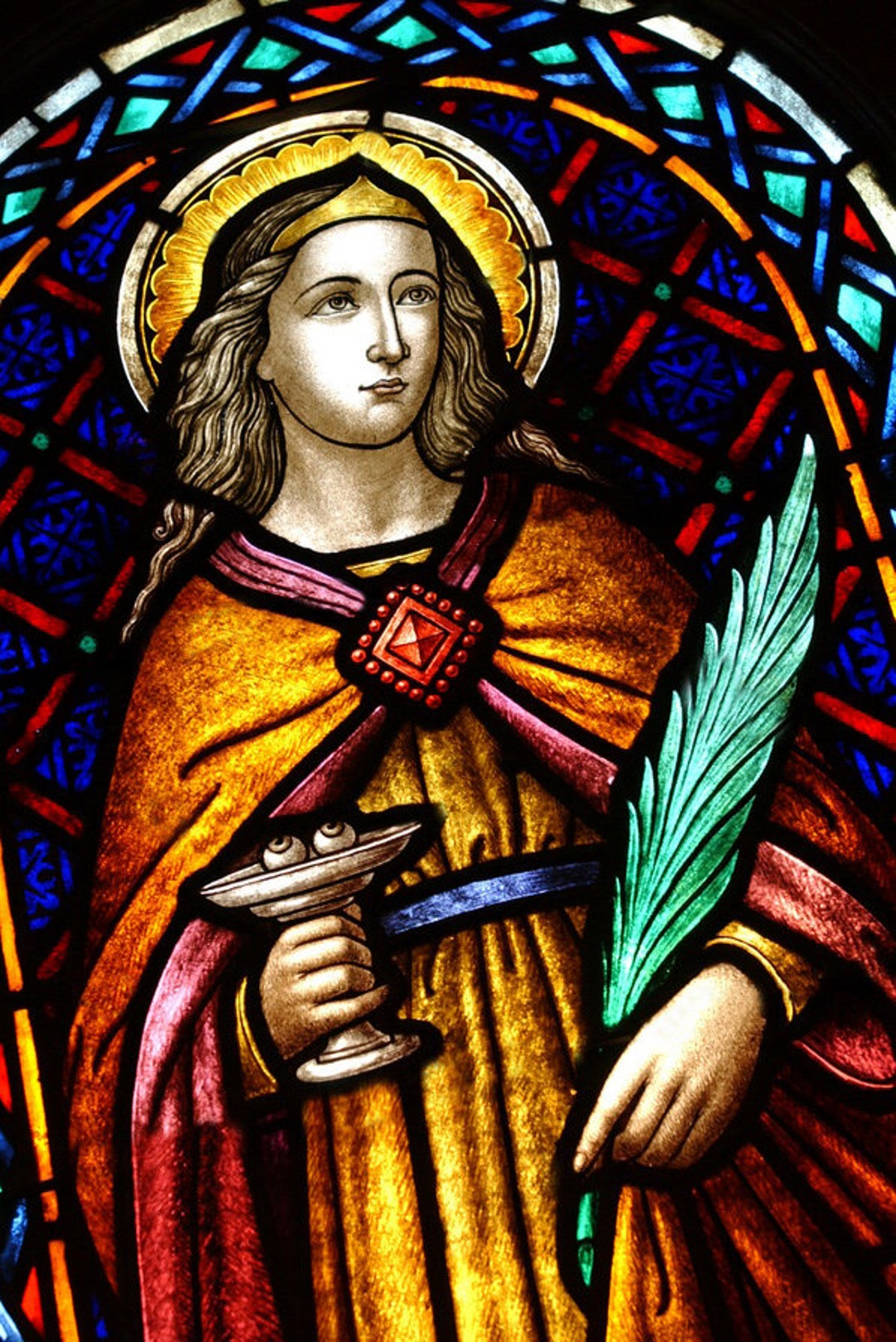 St. Louis Cathedral Stained Glass Window Print, New Orleans