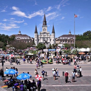 Festiwal Dzielnicy Francuskiej, Wystrój Domu w Nowym Orleanie, Odbitki Fotograficzne, Jackson Square, Washington Artillary Square, Big Easy, Katedra św. Ludwika