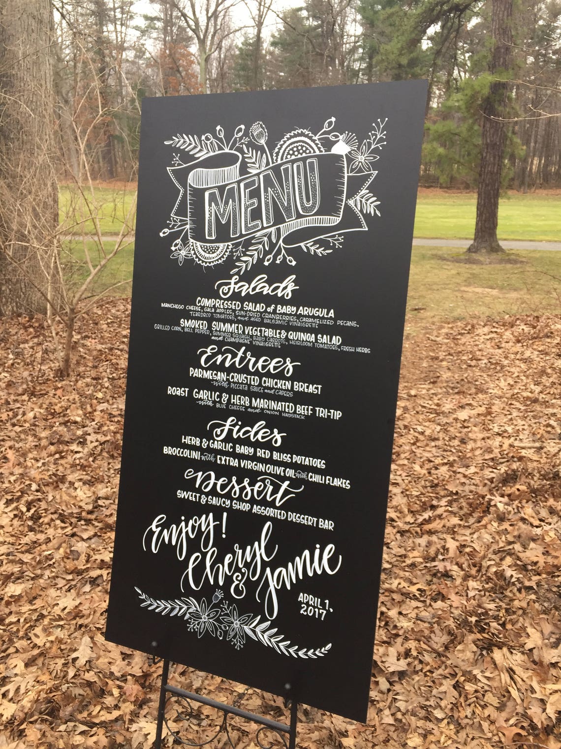 Dinner Menu Chalkboard Wedding Menu Board Dinner Menu for | Etsy