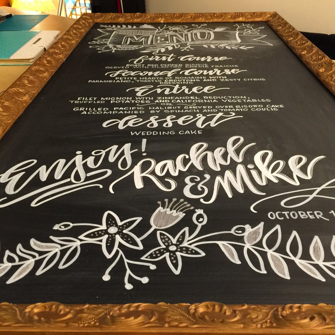 Dinner Menu Chalkboard Wedding Menu Board Dinner Menu for Etsy