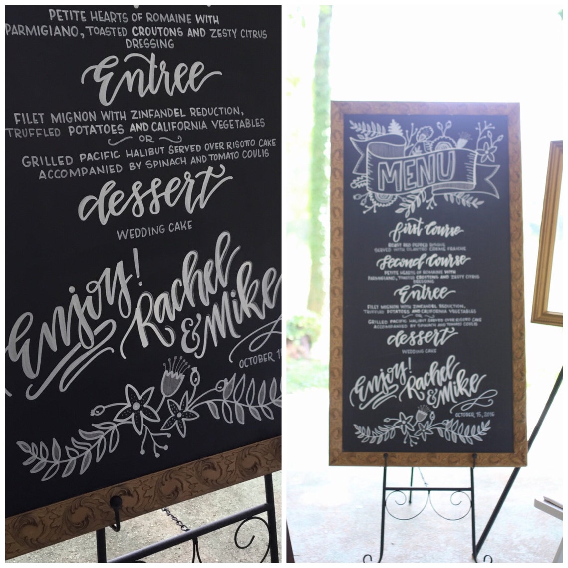 Dinner Menu Chalkboard Wedding Menu Board Dinner Menu for Etsy