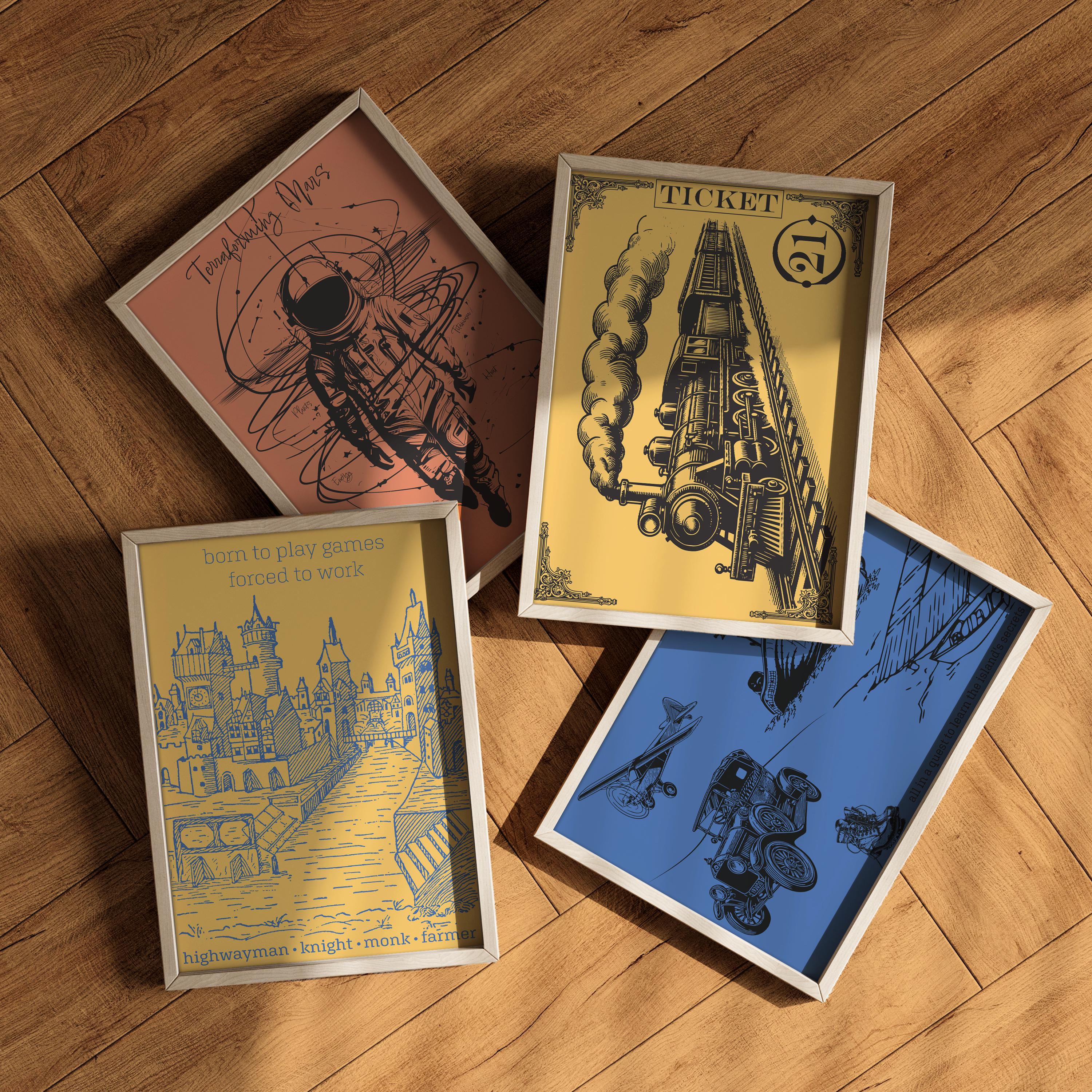 Board Game Wall Art | Bundle | Printable Digital Download | Board Game ...