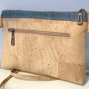 Cork Crossbody Bag: Vegan Turquoise Shoulder Clutch
