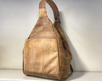 Cork back pack, brown and natural, Vegan, Eco Friendly, Curelty Free, Sac a Dos, Ruckzack