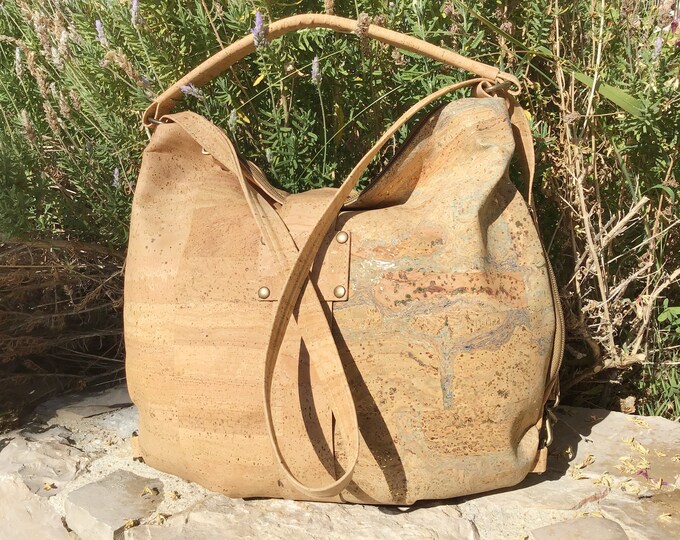 Cork handbag / shoulderbag / back pack, 3 in 1, Vegan, cruelty free, Eco Friendly