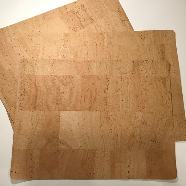 cork placemats, set of 4, cork textile, vegan, cruelty free, Eco friendly, free shipping