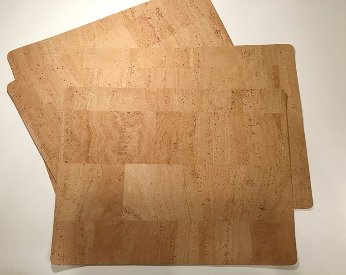 cork placemats, set of 4, cork textile, vegan, cruelty free, Eco friendly, free shipping