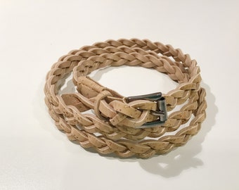 Cork belt, Vegan, braided,  cruelty free