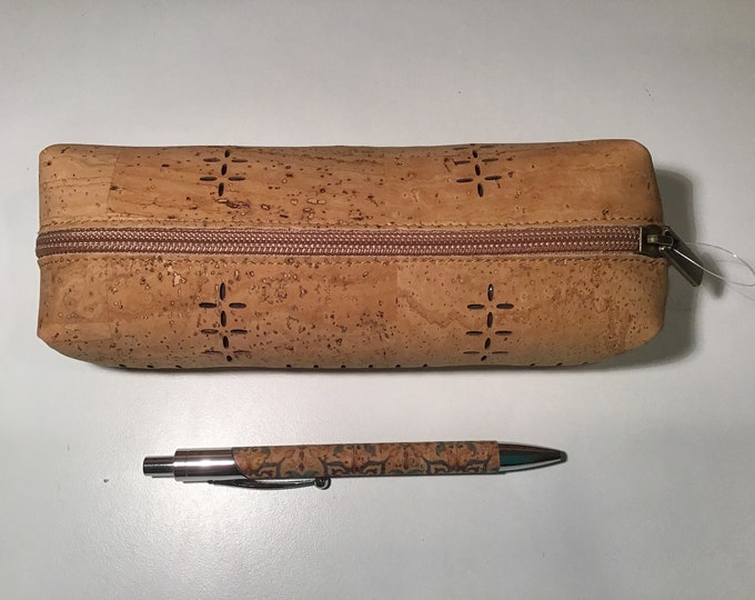 Cork pencil case / make-up bag in high quality cork - Eco friendly - Vegan