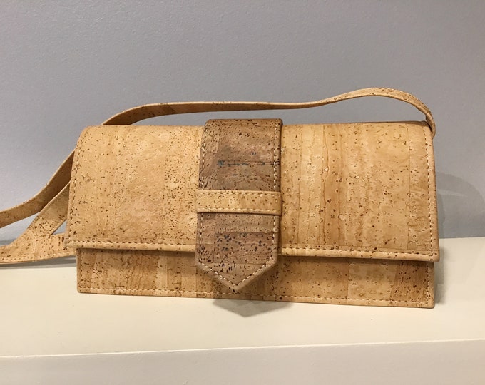 Cork small shoulder bag, Vegan, Cruelty Free, Eco Friendly