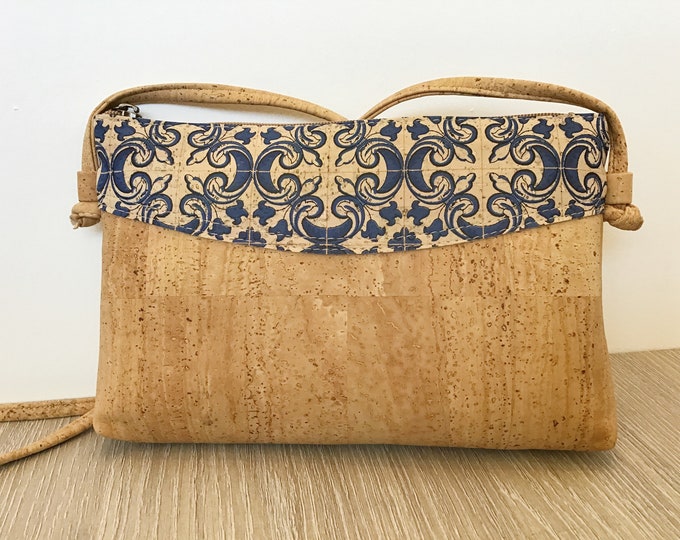 Cork cross body bag, wall tile cork, Vegan, cruelty free, Eco Friendly