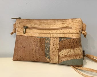 Cork shoulder/cross body bag, vegan, cruelty free,  Eco Friendly