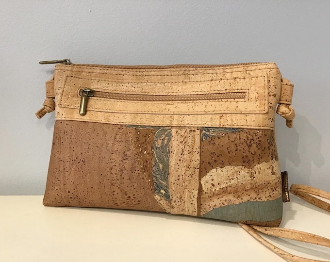Cork shoulder/cross body bag, vegan, cruelty free,  Eco Friendly