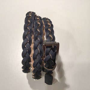 コルクベルト、非常に濃い青、編み込み、ビーガン、動物実験なし