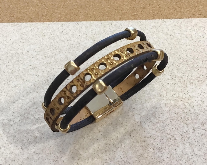 Cork bracelet with magnetic clasp - Vegan - Eco Friendly
