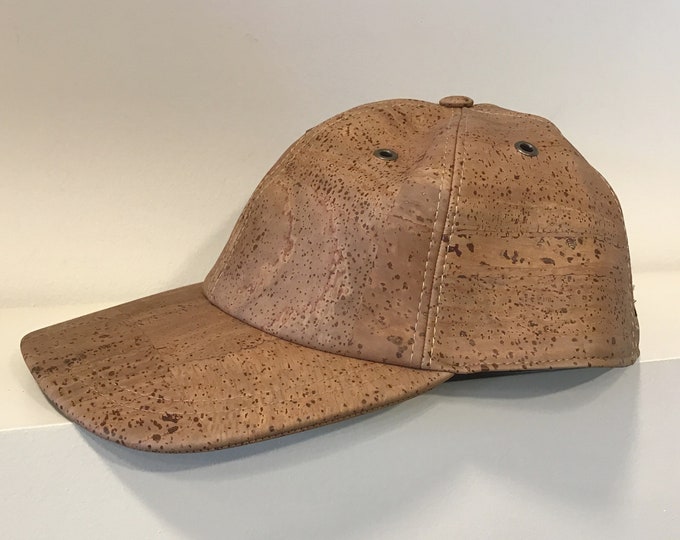 Cork cap, 62, adjustable, soft brown - Vegan - Eco Friendly