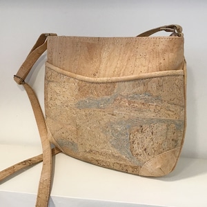 Bolsa de corcho, combinación de corcho natural, vegana, sin crueldad animal, ecológica