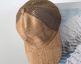 Cork cap, adjustable, mesh, 58, Vegan, cruelty free, Eco Friendly