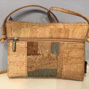 Bolso bandolera de corcho, pequeño, vegano, libre de crueldad animal, ecológico