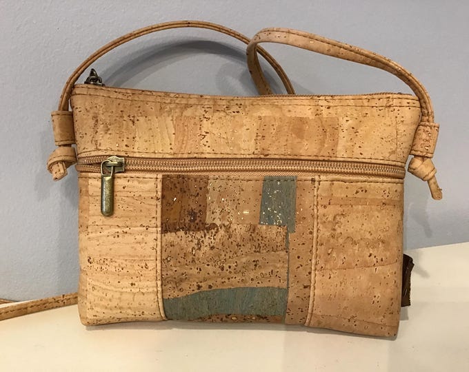 Cork shoulder/cross body bag, small, vegan, cruelty free,  Eco Friendly