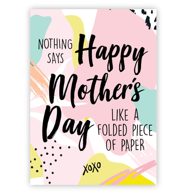 Printable Mother's Day Card, Digital Downloadable Mom's Day Card, Funny