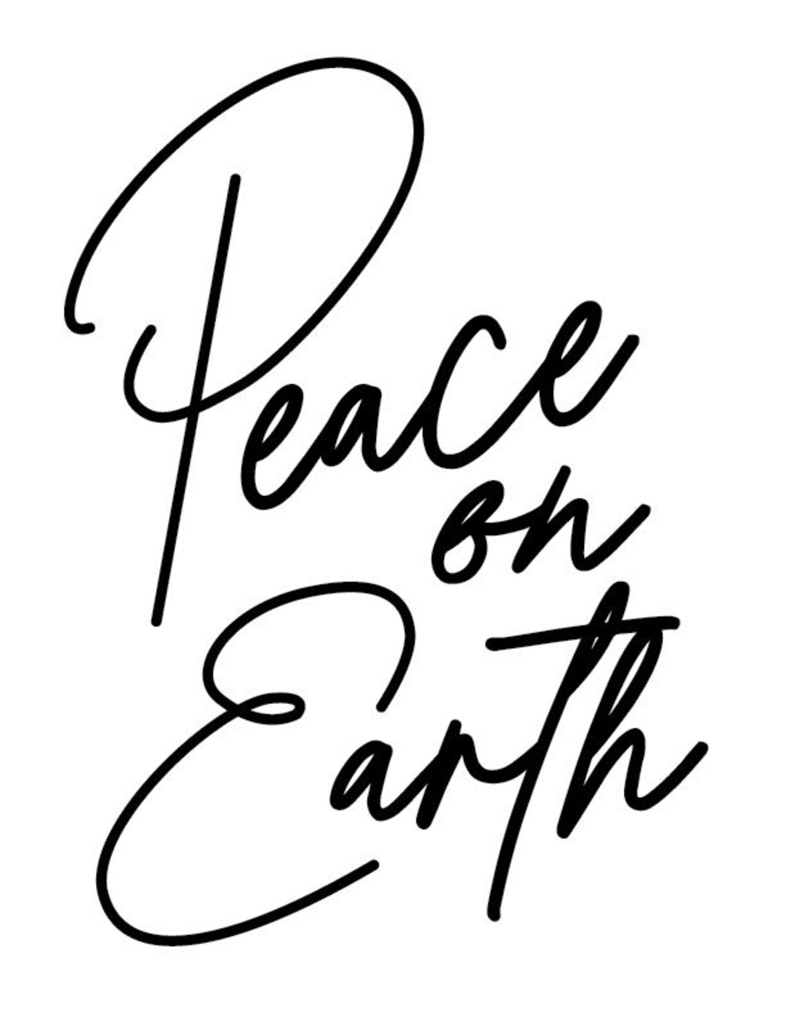 Christmas Print, Peace on Earth, Printable, Christmas Download ...