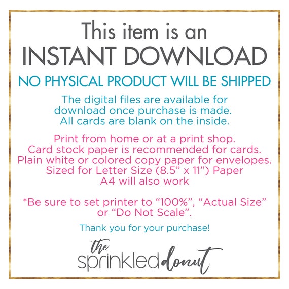 printable birthday card digital downloadable happy birthday etsy