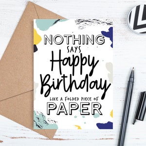 Printable Birthday Card, Digital Downloadable Happy Birthday Card, Funny Card, Birthday Card, Envelope Template, Instant JPG Download