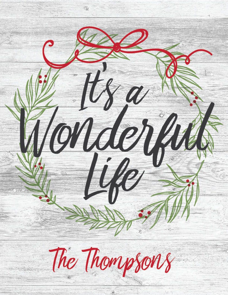 Personalized Christmas Print Its a Wonderful Life Etsy