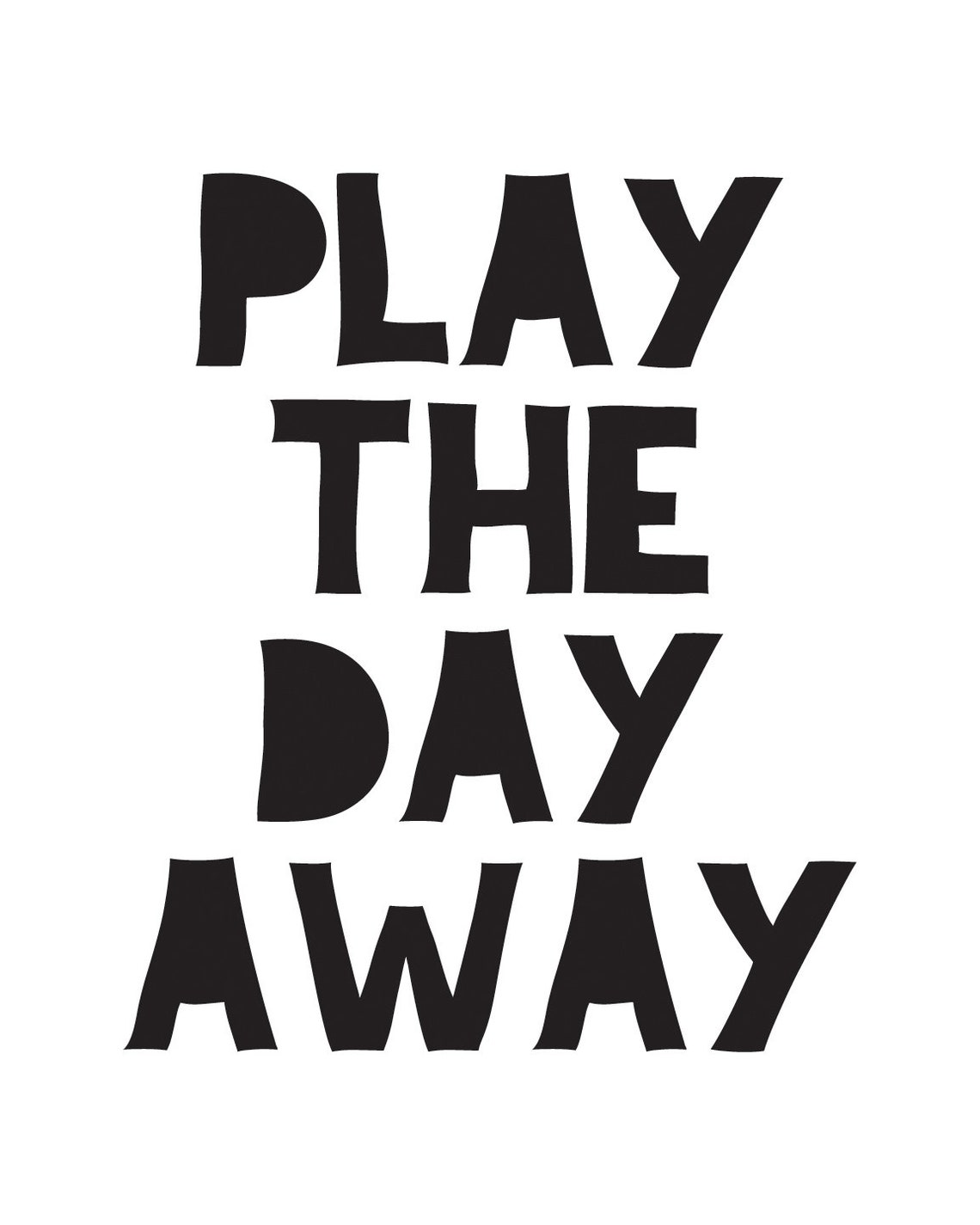 Kid Room Art, Baby Room Art, Nursery Art, Play the Day Away, Kids Room