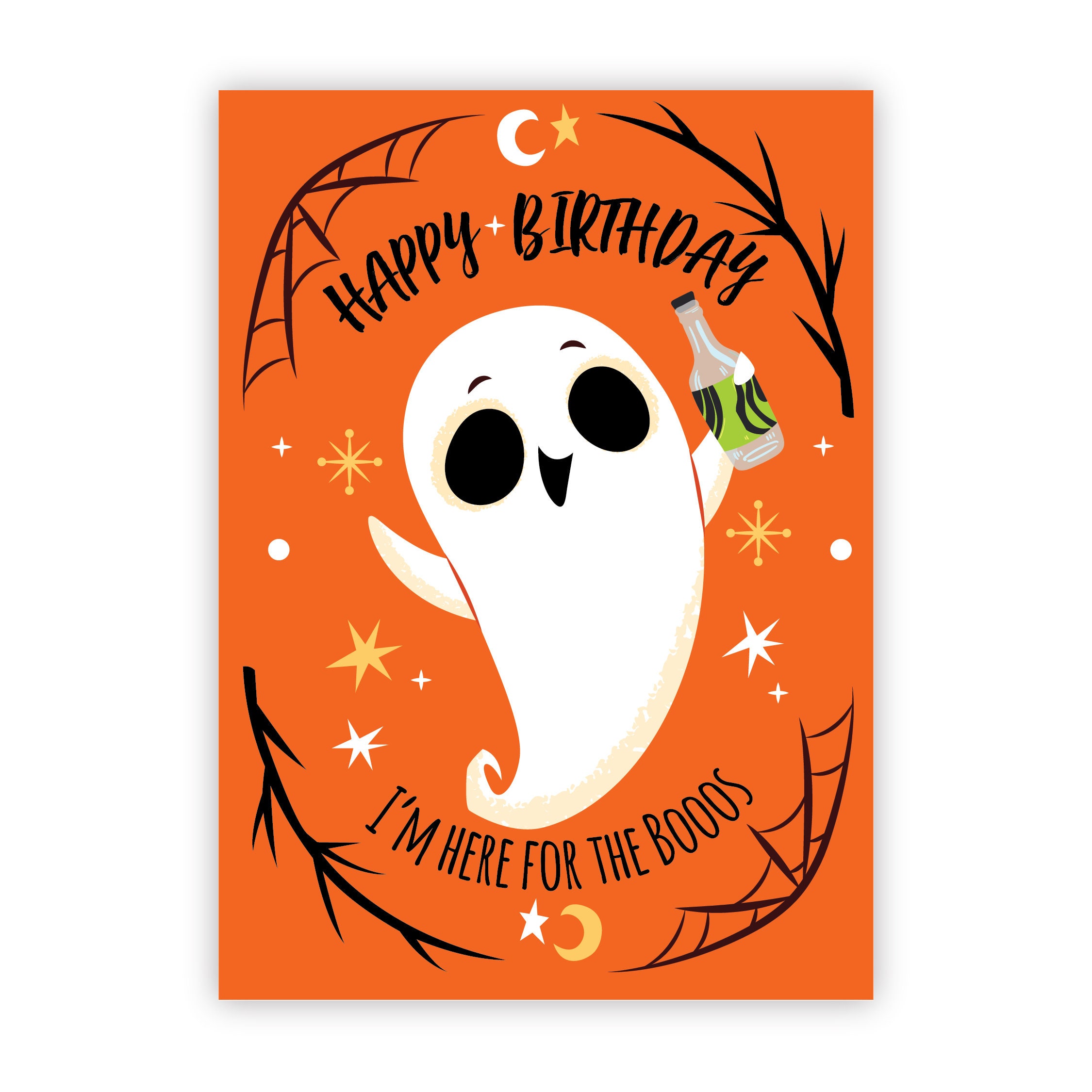 Printable Birthday Card, Digital, Halloween Birthday, Birthday Card ...
