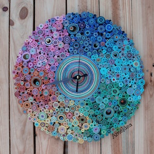 Orologio ARCOBALENO da muro in carta riciclata