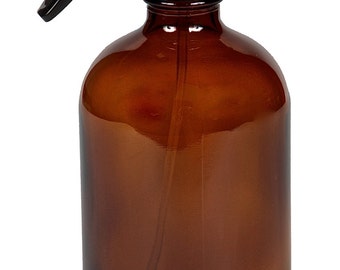 2  Amber Glass 16oz Trigger Sprayer Bottles For Essential Oils & Cleaning Products