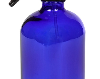 2 Cobalt Glass 16oz Trigger Sprayer Bottles For Essential Oils & Cleaning Products