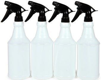 4, New, High Quality, 16oz Plastic Trigger Sprayer Bottles For Household Use & Cleaning Products