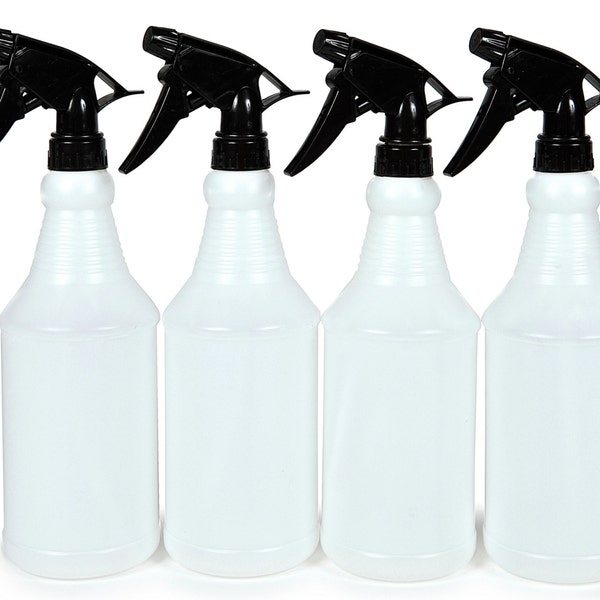 4, New, High Quality, 16oz Plastic Trigger Sprayer Bottles For Household Use & Cleaning Products